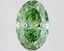 2.00 Ct. Fancy Vivid Green Oval Lab Grown Diamond