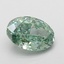 1.06 Ct. Fancy Vivid Green Oval Lab Grown Diamond