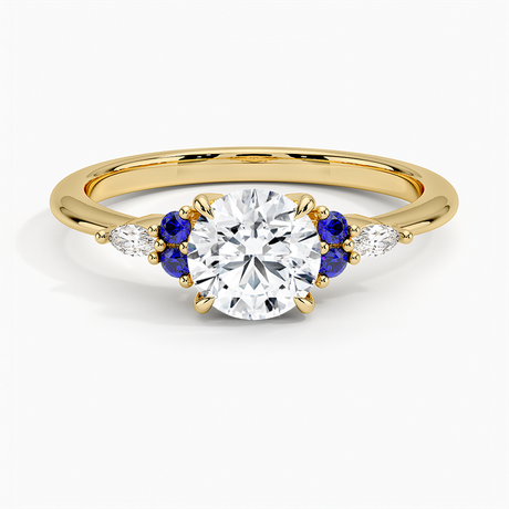 Sapphire and Diamond Engagement Ring