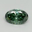 2.17 Ct. Fancy Vivid Green Oval Lab Grown Diamond
