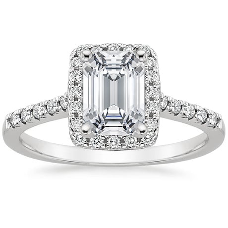 18K White Gold Odessa Diamond Ring (1/5 ct. tw.) with Sonora Diamond Ring (1/8 ct. tw.)