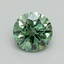0.72 Ct. Fancy Vivid Green Round Lab Grown Diamond
