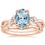 14KR Aquamarine Willow Bridal Set (1/4 ct. tw.), smalltop view