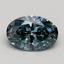 1.76 Ct. Fancy Intense Greenish Blue Oval Lab Grown Diamond
