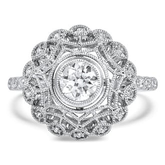 Custom Lacy Halo Ring