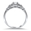 Asscher Bowtie Ring, smallside view
