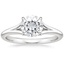 18K White Gold Reverie Solitaire Ring, smalltop view