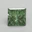 1.15 Ct. Fancy Vivid Green Princess Lab Grown Diamond