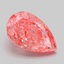 2.10 Ct. Fancy Vivid Pink Pear Lab Grown Diamond