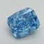 11.22 Ct. Fancy Vivid Blue Cushion Lab Grown Diamond