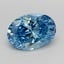 1.54 Ct. Fancy Vivid  Blue Oval Lab Grown Diamond