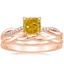 14K Rose Gold Petite Twisted Vine Diamond Ring (1/8 ct. tw.) with Twisted Vine Ring