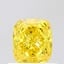 0.60 Ct. Fancy Vivid Yellow Cushion Lab Grown Diamond