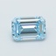 1.05 Ct. Fancy Vivid  Blue Emerald Lab Grown Diamond