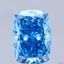 7.41 Ct. Fancy Vivid Blue Cushion Lab Grown Diamond