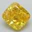 3.56 Ct. Fancy Vivid Yellow Cushion Lab Grown Diamond