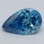 1.02 Ct. Fancy Vivid Malibu Blue Pear Lab Grown Diamond