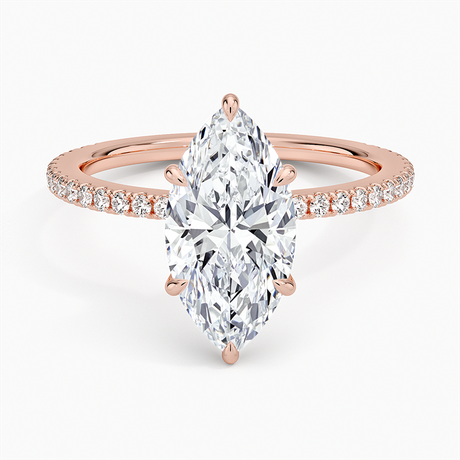 14K Rose Gold Demi Three-Quarter Coverage Diamond Ring (1/3 ct. tw.)