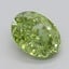 1.09 Ct. Fancy Vivid  Green Oval Lab Grown Diamond