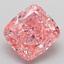5.50 Ct. Fancy Vivid  Pink Cushion Lab Grown Diamond