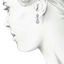 The Theola Earrings, smalltop view on a hand
