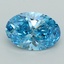 1.54 Ct. Fancy Vivid  Blue Oval Lab Grown Diamond