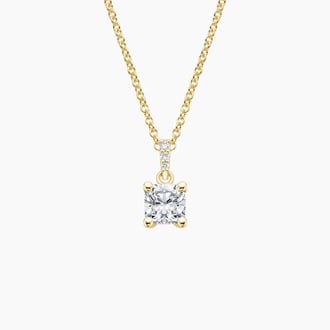 Pavé Diamond Bail Pendant in 18K Yellow Gold