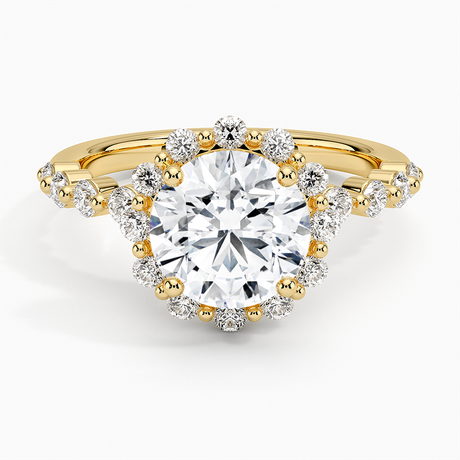 18K Yellow Gold Marseille Halo Diamond Ring (1/2 ct. tw.)