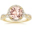 18K Yellow Gold Luxe Willow Halo Diamond Ring (2/5 ct. tw.), smalltop view