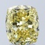 3.05 Ct. Fancy Vivid Yellow Cushion Lab Grown Diamond