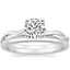 Platinum Twisted Vine Ring with Petite Comfort Fit Wedding Ring