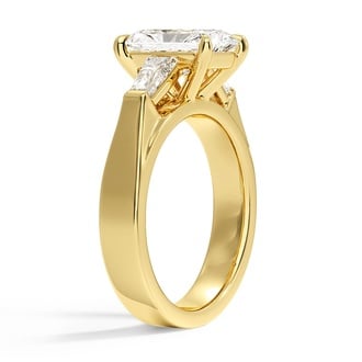 Custom 4mm Band and Tapered Baguette Lab Diamond Ring