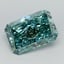 3.01 Ct. Fancy Vivid Bluish Green Radiant Lab Grown Diamond