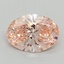 0.92 Ct. Fancy Vivid Pink Oval Lab Grown Diamond