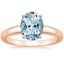 14K Rose Gold Comfort Fit 3mm Ring, smalltop view