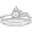 18K White Gold Asymmetrical Diamond Ring (1/4 ct. tw.) with Luxe Ballad Diamond Ring (1/4 ct. tw.)
