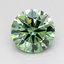1.05 Ct. Fancy Vivid Green Round Lab Grown Diamond