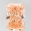 2.01 Ct. Fancy Intense Orangy Pink Radiant Lab Grown Diamond