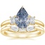 18K Yellow Gold Rhiannon Diamond Ring (1/4 ct. tw.) with Tapered Baguette Diamond Ring