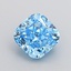 1.01 Ct. Fancy Vivid Blue Cushion Lab Grown Diamond