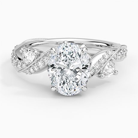 18K White Gold Grand Camellia Diamond Ring