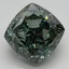 4.50 Ct. Fancy Vivid Green Cushion Lab Grown Diamond