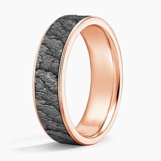 Volcanic 6.5mm Wedding Ring in 14K Rose Gold