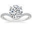 18K White Gold Stanza Diamond Ring, smalltop view