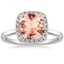 18K White Gold Vienna Halo Diamond Ring, smalltop view