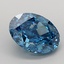 3.39 Ct. Fancy Vivid Blue Oval Lab Grown Diamond