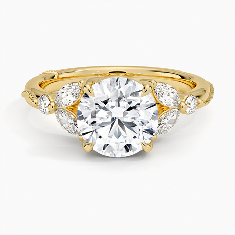 Camellia Bloom Milgrain Diamond Ring (1/3 ct. tw.)