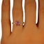 The Lakshmi Ring, smallzoomed in top view on a hand