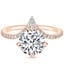 14K Rose Gold Nouveau Diamond Ring, smalltop view