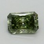 1.09 Ct. Fancy Vivid Pacific Green Radiant Lab Grown Diamond